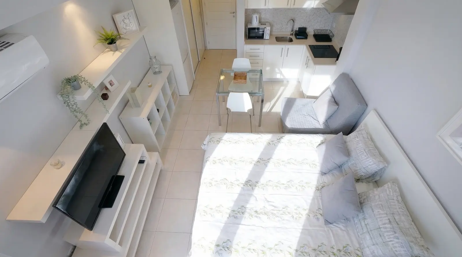 top down view of the living room