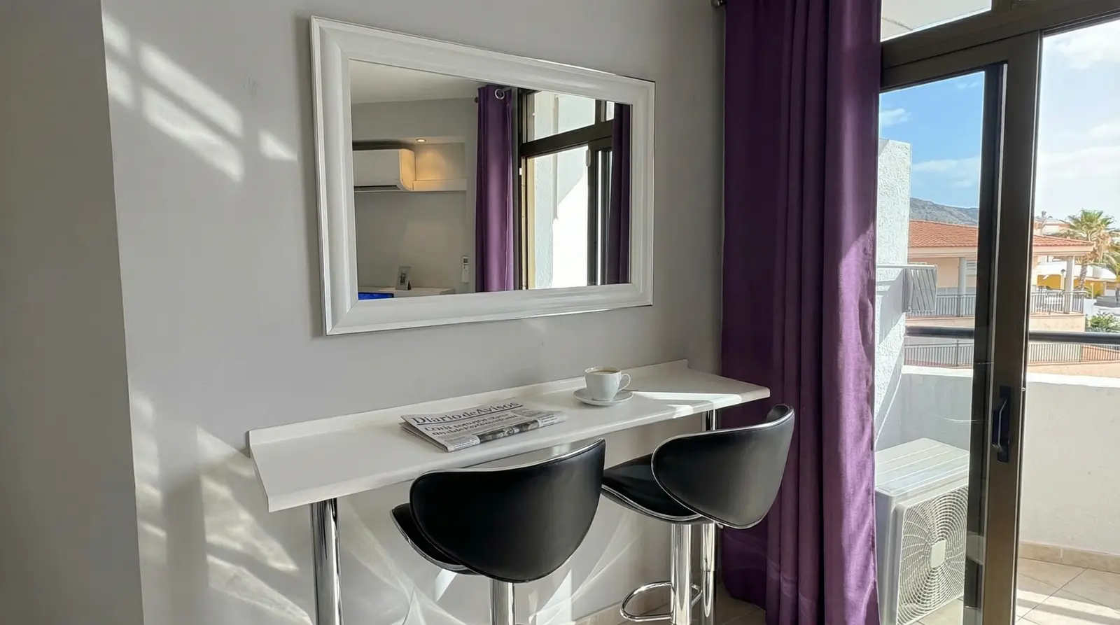 Bar stools in the room